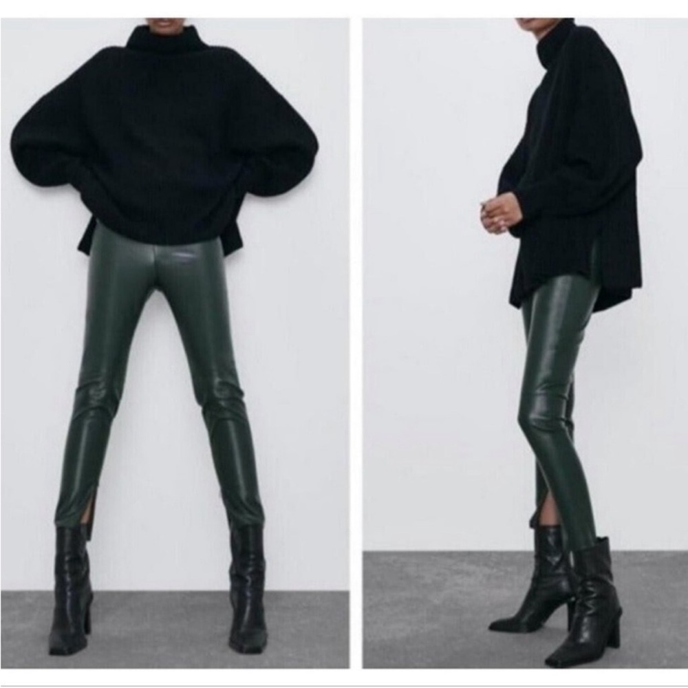 NWT Zara Green faux leather high rise legging
Blogger's favorite - Picture 3 of 8